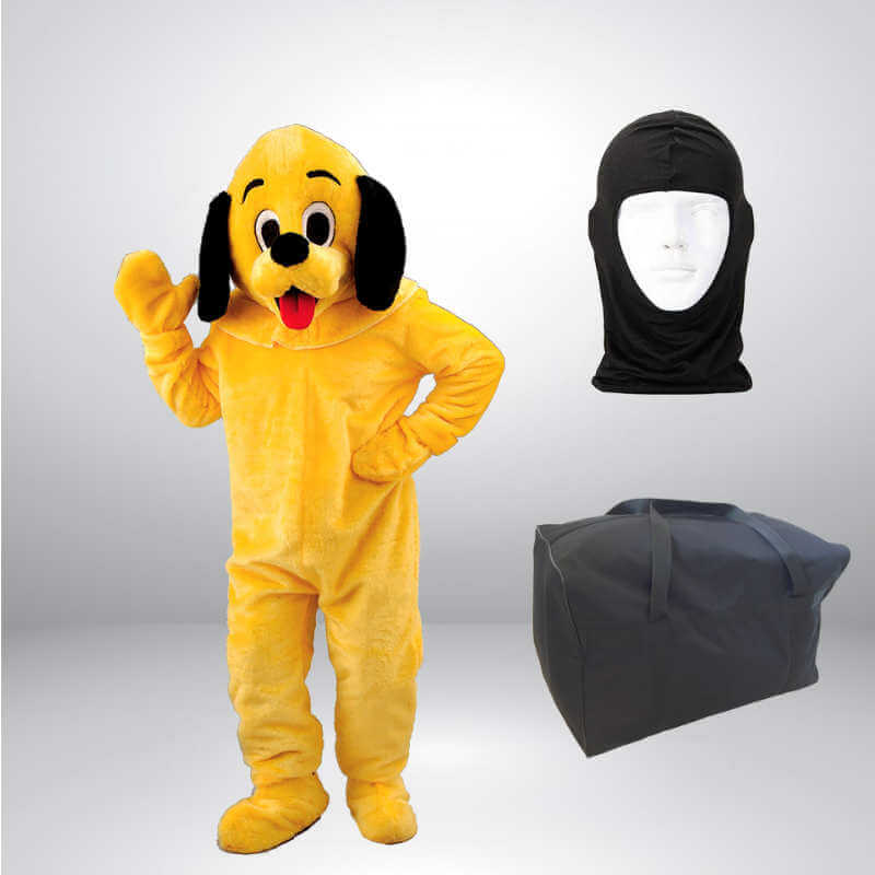 Hund-Lauffiguren-Kostuem-Maskottchen-gelb