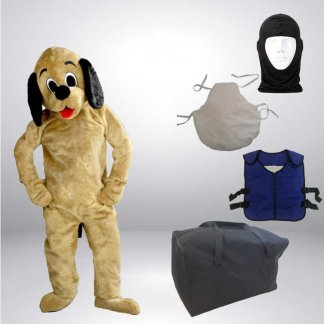 Set Angebot Hund (Hellbraun) + Hygiene Haube + Kissen + Kühlweste + Tasche L