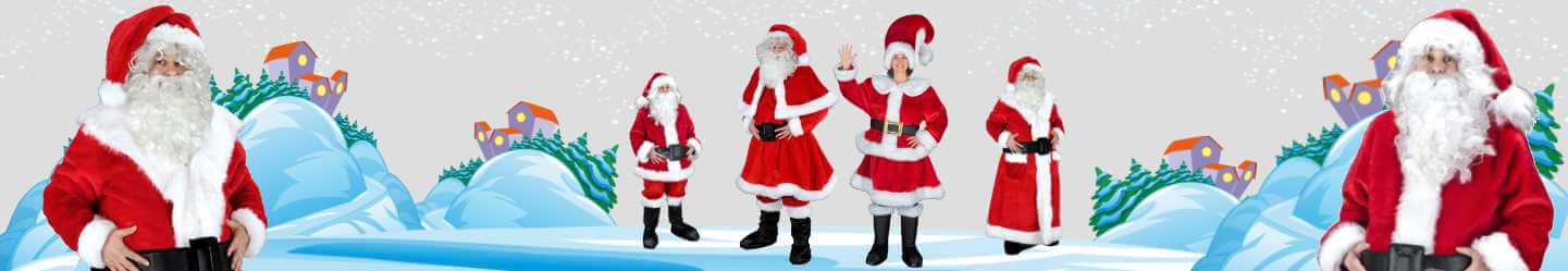 Weihnachtsmann Lauffiguren Verkleidungs Kostüme