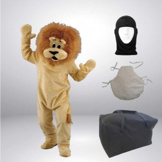 Set Angebot Löwe Kostüm + Hygiene Haube + Kissen + Tasche L